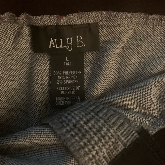 Ally b Girls black and white check tapered pants - Picture 4 of 4